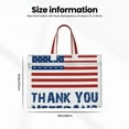 thumbnail image 3 of Gaeub Thank You Veterans Print Canvas Tote File Bag,Laptop Tote Bag,Zipper File Bag,Canvas 15 Inch Handbag Purse for Office Travel, 3 of 8