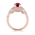 thumbnail image 3 of Limited Time Sale: 1.25 Carat Red Ruby and Diamond Engagement Ring in 10k Rose Gold for Women on Sale, 3 of 3