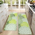 thumbnail image 4 of Kitchen Rugs Sets Of 2,Green Floral and Petal Pattern Anti Fatigue Kitchen Mat Rugs Non Slip Washable,Decorative Kitchen Floor Mats for Kitchen,Sink,Laundry,17"X47", 4 of 5