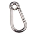 thumbnail image 1 of Mosquetón de acero inoxidable perfecl con Clip para acampar 60x30mm Color plata, 1 of 8