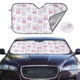 thumbnail image 2 of Fotbe Heart Rabbit Car Windshield Sunshade | Sun Visor Protector Front Window Shade, Keeps Out UV Rays, Keeps Your Vehicle Cool-Medium, 2 of 7