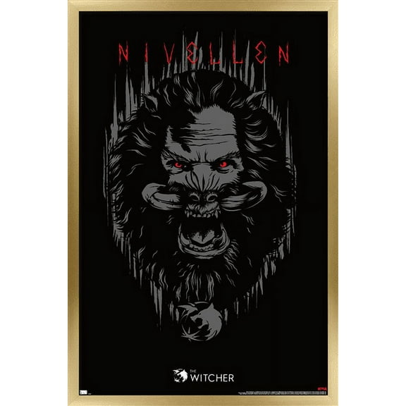 Netflix The Witcher Season 2 - Nivellen Wall Poster, 14.725" x 22.375", Framed