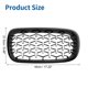 thumbnail image 3 of Parrilla de parachoques superior del capó delantero Unique Bargains para BMW X5 F15 2014-2016 Izquierda y Derecha 1 Par Negro Plateado, 3 of 6