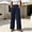 Navy, variant on Women's Solid Color Loose Wide Leg Pants, Casual Long Trousers with Side Pockets Navy S