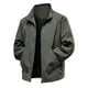 thumbnail image 2 of pstuiky camisas de manga larga para hombre, Chaqueta de trabajo para hombre, elástica, impermeable, para exteriores, con cuello alto, color liso, manga larga, solapa, top/camisa para hombre xxxxxl, 2 of 9