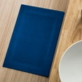 thumbnail image 4 of Premium Cotton Banded Navy Blue Bath Mats Pack of 2, 22x34 inches [Not a Bathroom Rug] - Infinitee Xclusives, 4 of 11