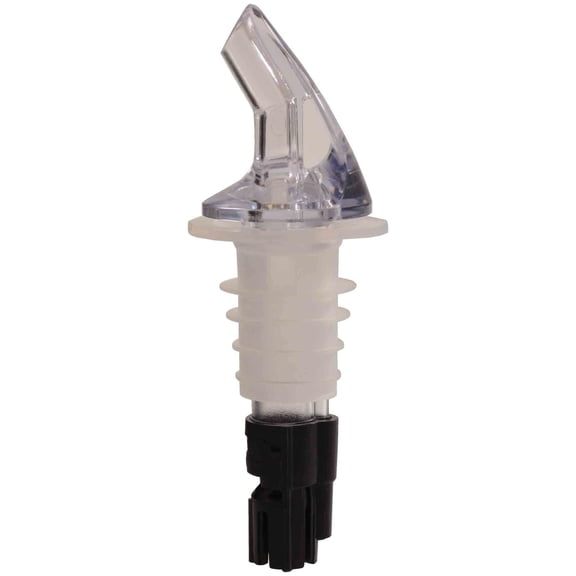 Excellante 5/8 oz, black measured liquor pourer without collar, comes in pack of 12