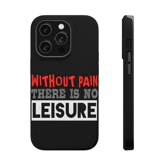 DistinctInk Tough Case for Apple iPhone 15 PRO (6.1" Screen), Compatible with MagSafe Charging - Without Pain There Is No Leisure