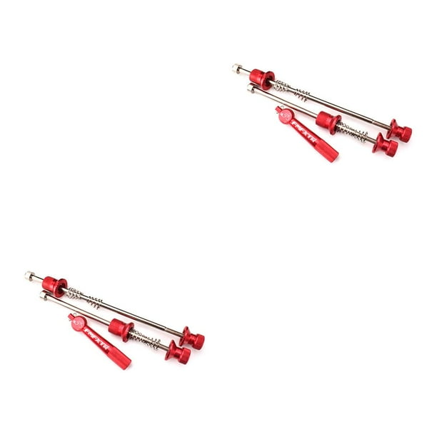Greeniant Brocheta de aleación para bicicleta de montaña, profesional, extraíble, de liberación rápida, repuesto para actividades al aire Rojo 2piezas