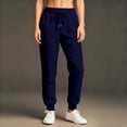 thumbnail image 4 of Lumtrix Sweatpants Women Fall Fashion 2026 Baggy Joggers Workout Lounge Lightweight Comfy High Waisted Athletic Sweat Pants With Pockets Navy L, 4 of 4