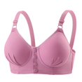 thumbnail image 3 of Xucatan Front Closure Daisy Bra for Women Plus Size Wireless Full Coverage Bra No Underwire Plus Size Bra Padded Support Bralette No Wire Comfort Underwear Gift, 3 of 3
