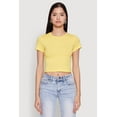 thumbnail image 2 of Womens Cropped Short Sleeve Crew Neck Tee, 2 of 5