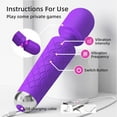 thumbnail image 6 of Wand Massager Vibrator with 8 Speeds 20 Vibration Modes, Personal Massager Adult Sex Toys for Women-Purple, 6 of 12