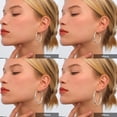 thumbnail image 6 of YOUNGYUE Silver Plated Hoop Earrings for Women, Hypoallergenic Lightweight Big Thick Silver Hoop Earrings, Jewely Gifts, 6 of 6