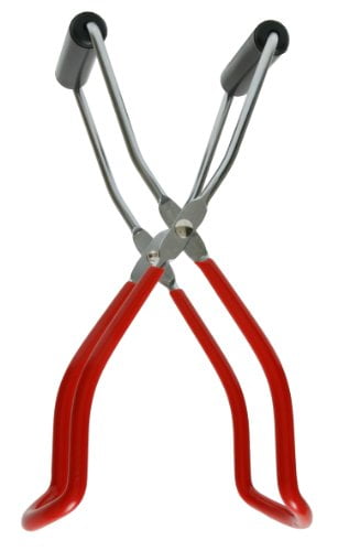 Roots & Branches Home Canning Jar Lifter, Securely Grips, Red