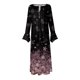 thumbnail image 4 of ICHUANYI Liquidación Mujer Casual Cuello Redondo Manga Larga Abotonado Plegable Vestidos Estampados ICHUANYI WER2023082200518, 4 of 5