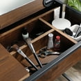 thumbnail image 5 of Sauder Nova Loft Metal & Wood Vanity with Lift Top Mirror, Grand Walnut Finish, 5 of 10