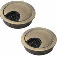 thumbnail image 1 of 2 Pack 60mm Metal Cable Grommets, Bronze Round Hole Cover for Desk Cable Management, 1 of 5