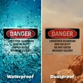 thumbnail image 6 of (2 Pack) Livestock Guardian Dog On Duty Do Not Enter OSHA Danger Sign 10 Inch X 7 Inch Plastic Sign, Weather Resistant, UV Protected for Workplace, Business, and Construction Site, Made in the USA, 6 of 8