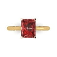 thumbnail image 2 of 2.5ct radiant cut red natural garnet 18k yellow gold Bridal Wedding Engagement Promise Anniversary Ring for Women size 9.25, 2 of 7