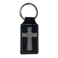 thumbnail image 3 of Keychain - Rectangle - Celtic Cross - Leather, 3 of 4