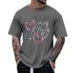 thumbnail image 1 of Ceisia Men's Summer Casual Printed Round/Crew Neck Short Gift Sleeve Shirt - Comfortable Daily Outdoor Wear, 1 of 5
