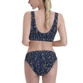 thumbnail image 5 of High Waisted Bikini Sets For Women, Palm Leaves_F Swimsuits Tummy Control, Two Pieces Bathing Suit, 5 of 8