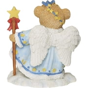 Roman Cherished Teddies, Stella Snow Angel with Lamb Figure, 3.75 H