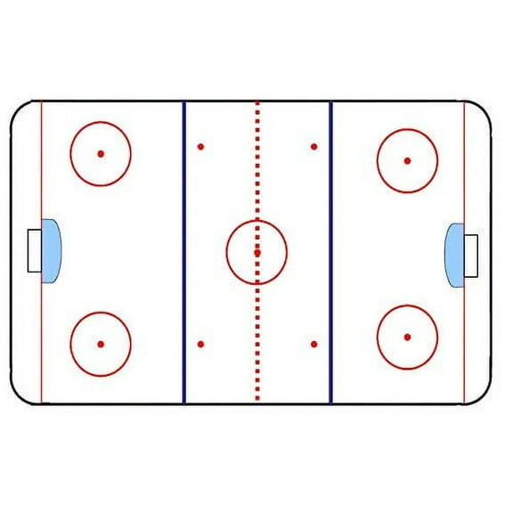 1/4 Sheet Hockey Rink Edible Cake Cupcake Party Topper