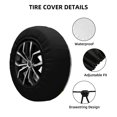 thumbnail image 2 of Susaid Vintage Bike Flower Butterfly Print Tire Covers,Waterproof Anti-UV Snow Sun Rain Tire Covers for RV,Truck, SUV, Trailer, Camper-15 inch, 2 of 6