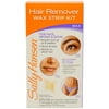 Sally Hansen Hair Remover Wax Strip Kit for Face, Brows & Bikini
