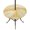 Yellow, Mustard, White, variant on Round Outdoor Tablecloth with Umbrella Hole and Zipper, Palm Leaves Yellow Tablecloth with Elastic Waterproof, Summer Botanical Coastal Tropical Patio Table Covers for 36" - 44" Picnic Pool Tables