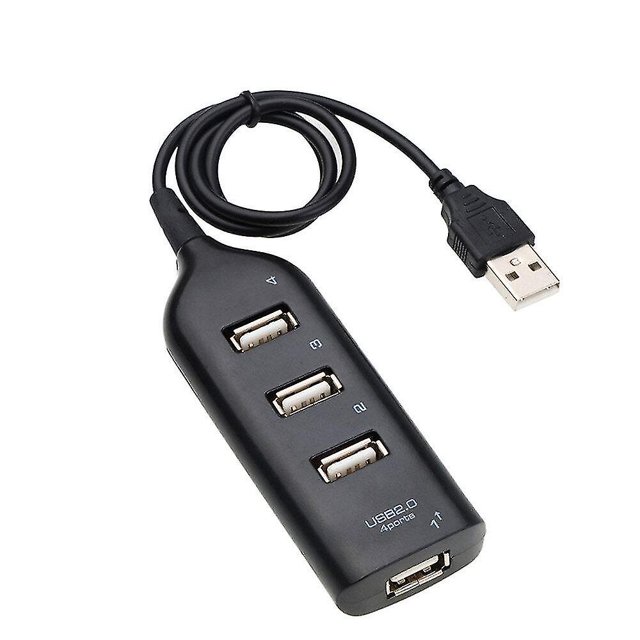 Mini Usb 2,0 de alta velocidad de 4 puertos usb hub divisor hub adaptador para ordenador PC para discos duros portátiles Afortunado Sencillez