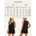 thumbnail image 4 of JWD Women's 2 Piece Square Neck Sleeveless Shorts Casual Set Women's Summer Top Black L, 4 of 10