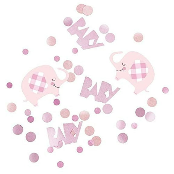 Elephant Cutout Confetti I Pink Gingham I 1 Pc.