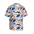 thumbnail image 3 of Xecao Cute Sea Animals print Hawaiian shirt - a stylish short-sleeve button-down for men, perfect for casual beach and tropical outings., 3 of 9