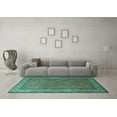 thumbnail image 3 of Ahgly Company Indoor Square Persian Turquoise Blue Traditional Area Rugs, 4' Square, 3 of 4