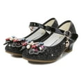 thumbnail image 3 of WERYOUNG Girls Sandals Summer Fashion Sparkly Sequins Princess Shoes Trendy Party Wedding School Butterfly Sandal,Black,4-4.5 Years, 3 of 3