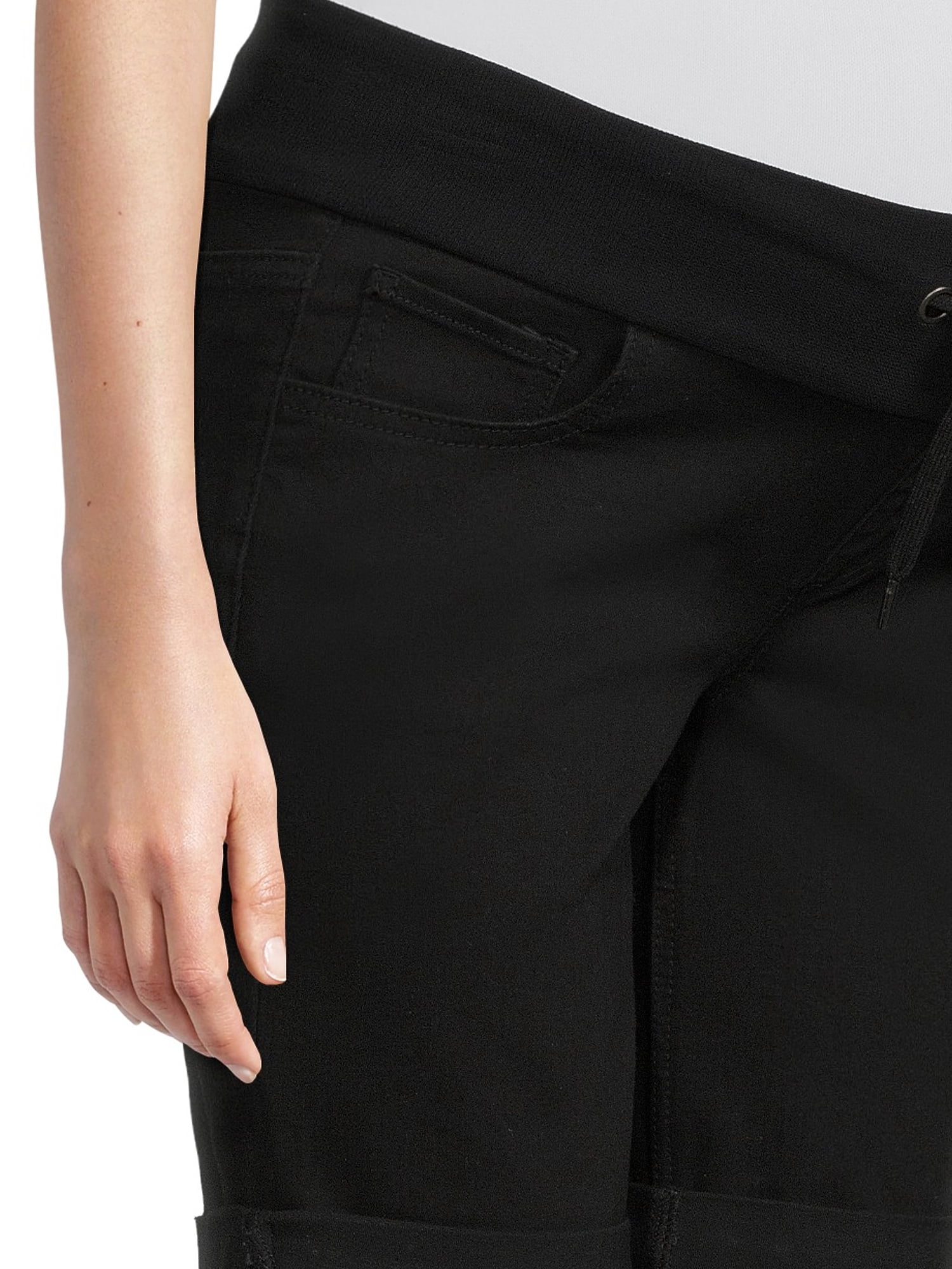 Alivia Ford Women's Maternity Knit Waistband Roll Cuff Bermuda Shorts