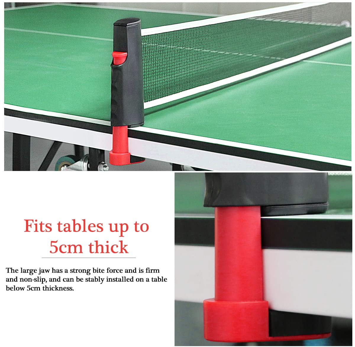 Retractable Ping Pong Net Rack Tennis Accessories Replacement Net Extendible up to 175 cm Portable Table Tennis Net 