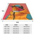 thumbnail image 3 of Honeii Hip Hummingbird In Jacket Print Fleece Blanket - Throw Blanket for Bed, Sofa, Couch, Camping, and Travel , Microplush Ultra Soft Warm Blanket-60"x50", 3 of 7