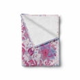 thumbnail image 2 of Mauve Soft Flannel Fleece Throw Blanket, Boho Middle Eastern Persian Floral Oriental Old Design, Cozy Plush for Indoor and Outdoor Use, 60" x 80", Pink and Pale Blue, by Ambesonne, 2 of 6