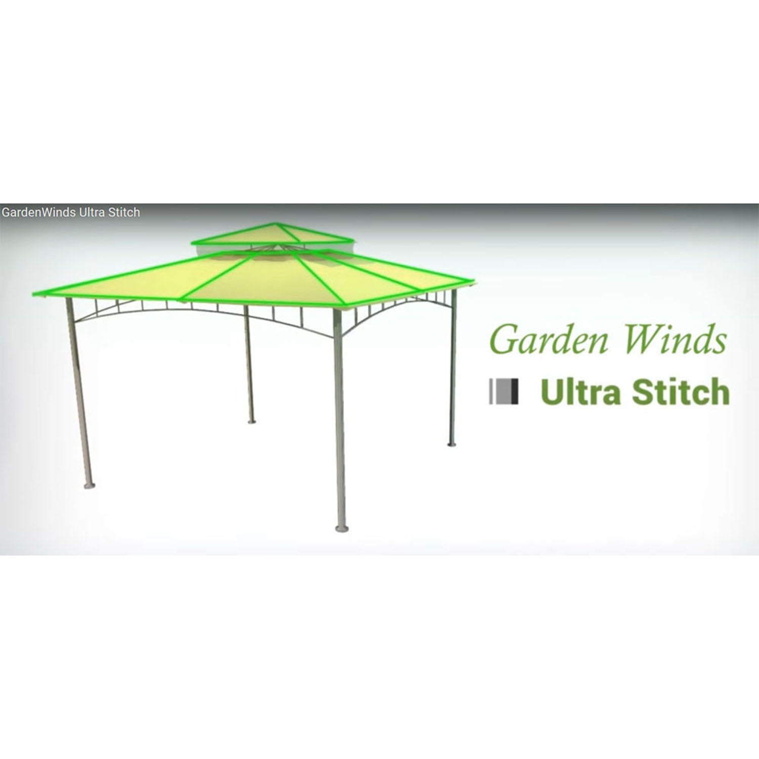 Standard 350 Garden Winds Replacement Canopy Top Cover for The Aldi Leaf Gazebo