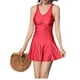 thumbnail image 1 of Yuarrent Bañador de poliéster con estilo, cómodo y elegante traje de baño de playa para mujer, traje de baño modesto de secado rápido, Traje de baño Vino rojo SG, 1 of 6