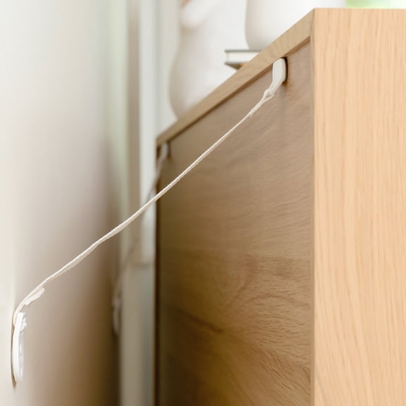Regalo Anti-Tip Furniture Anchors for Child Safety, Furniture & TV Safety Straps for Dressers, Cabinets & TVs, 2 Pack