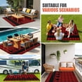 thumbnail image 4 of Red Black Plaid Outdoor Rug for Patio/Deck/Porch, Non-Slip Large Area Rug 4 x 6 Ft, Country Vintage Star Abstract Gingham Indoor Outdoor Rugs Washable Area Rugs, Reversible Camping Rug Carpet Runner, 4 of 8