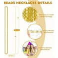 thumbnail image 2 of Triani 24Pcs 31.5 Inch 5 mm Mardi Gras Bead Necklaces Party Favor Beads for Men, Women & Kids Christmas Beads Necklace Costume for Wedding Birthday Baby Shower Supplies Decor(Gold), 2 of 7