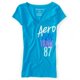 thumbnail image 1 of Camiseta gráfica Aeropostale Stacked New York 87 para Mujer Azul Pequeña, 1 of 2