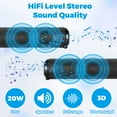 thumbnail image 4 of Sound Bar for TV Bluetooth 5.0 Surround Sound Speaker with Built-in Subwoofers & Remote, Home Theater Audio Sound Bar Work with Traditional or Smart TV, Computer, 4 of 14