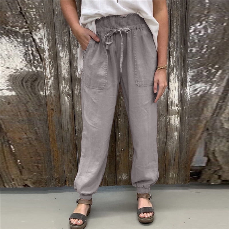 Women's Loose Smocking Ankle Banded 